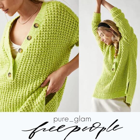 Free People chunky thermal sweater - Picture 3 of 5